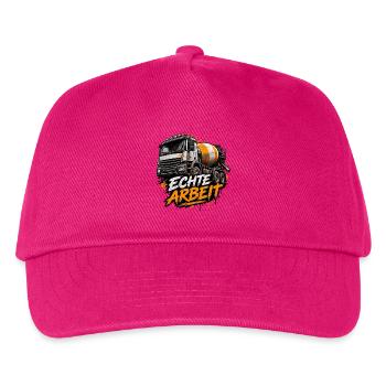 Echte Arbeit Betonmischer - Kinder Basecap - Fuchsia - Vorne