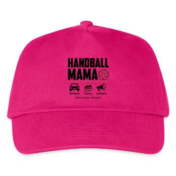 Handball Mama Shirt – Fahrdienst, Kuchen & Jubel - Kinder Basecap - Fuchsia - Vorne
