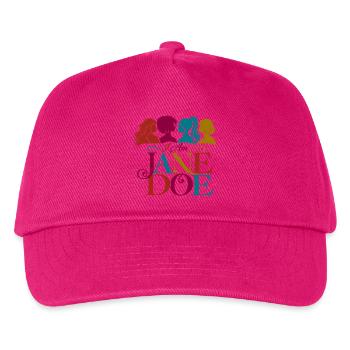 Ich bin Jane Doe Regenbogenporträt - Kinder Basecap - Fuchsia - Vorne