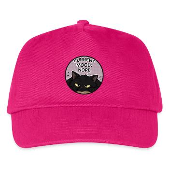 Aktuelle Stimmung: Nein, Katze - Kinder Basecap - Fuchsia - Vorne