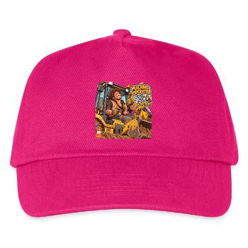 Maschinenbediener: Baugeist - Kinder Basecap - Fuchsia - Vorne
