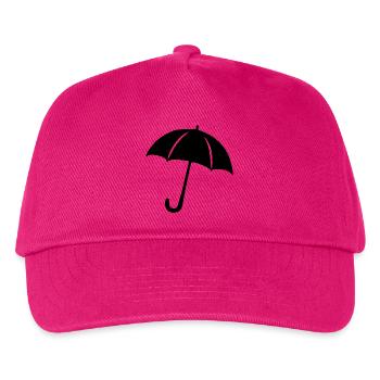 Regenschirm Regen Meteorologe Geschenk  - Kinder Basecap - Fuchsia - Vorne