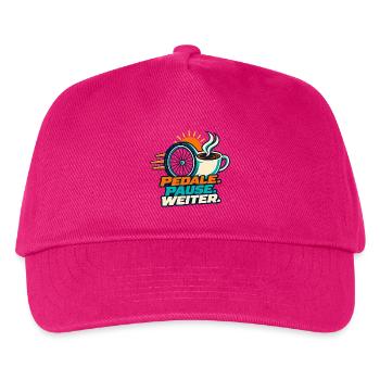Radfahren – Pedale Pause weiter - Kinder Basecap - Fuchsia - Vorne