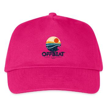 OFFBEAT – Retro Surf Logo - Kinder Basecap - Fuchsia - Vorne