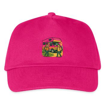 Geschenk für die erste Wohnmobilreise - Kinder Basecap - Fuchsia - Vorne