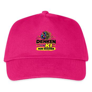 Denken ist wie KI – nur krasser - Kinder Basecap - Fuchsia - Vorne