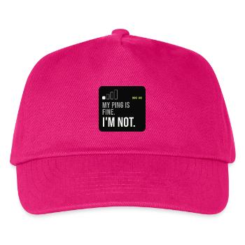 Ping Not Fine Tech-Meme - Kinder Basecap - Fuchsia - Vorne