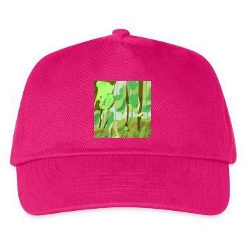 Waldlandschaft in Grüntönen - Kinder Basecap - Fuchsia - Vorne