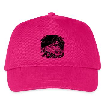 Eisenbahn Zeichnung - Kinder Basecap - Fuchsia - Vorne