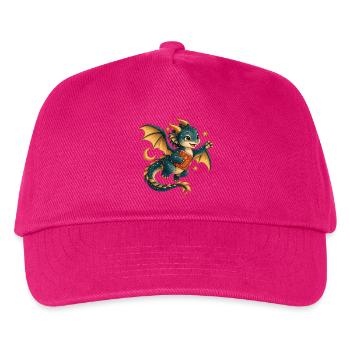 Sternendrache mit Goldenem Buch - Kinder Basecap - Fuchsia - Vorne
