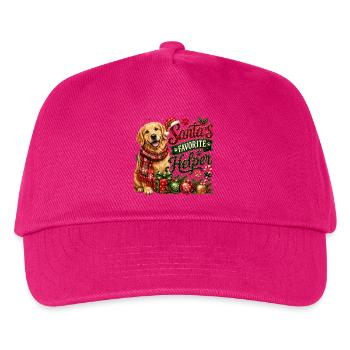 🎁 Weihnachts-Golden Retriever - Kinder Basecap - Fuchsia - Vorne