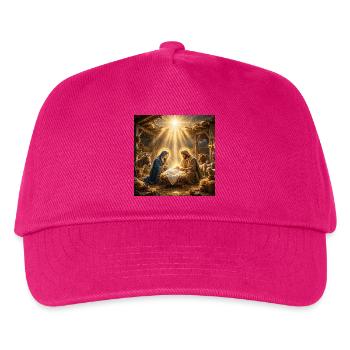 Jesus, katholisch, Krippe, Beten zu Jesus, Christ - Kinder Basecap - Fuchsia - Vorne