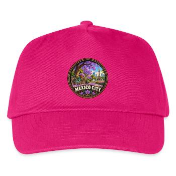 Lila Blumen Dschungel Urlaub Mexiko Stadt - Kinder Basecap - Fuchsia - Vorne