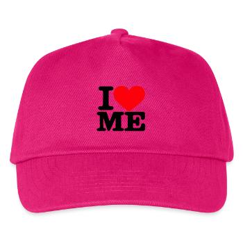 I Love Me – Selbstliebe Statement - Kinder Basecap - Fuchsia - Vorne