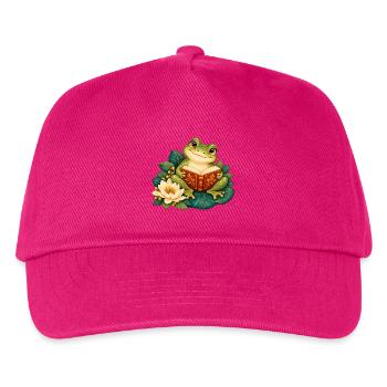 Froschleser auf Seerosen - Kinder Basecap - Fuchsia - Vorne
