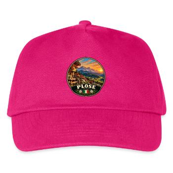 Wandern in den Dolomiten Italien Berge - Kinder Basecap - Fuchsia - Vorne