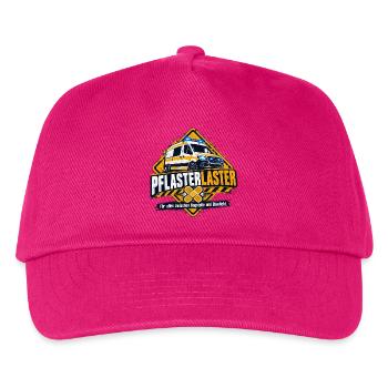 Pflaster Laster Blaulicht Humor - Kinder Basecap - Fuchsia - Vorne