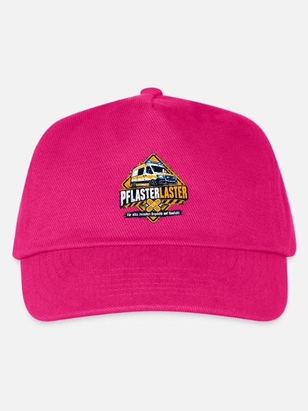 Pflaster Laster Blaulicht Humor - Kinder Basecap - Fuchsia