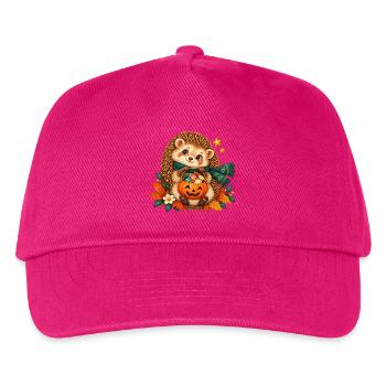 Igel-Herbst-Kürbis Halloween - Kinder Basecap - Fuchsia - Vorne