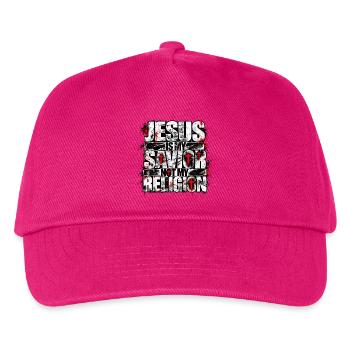 Jesus Is My Savior Not My Religion | Christlich - Kinder Basecap - Fuchsia - Vorne