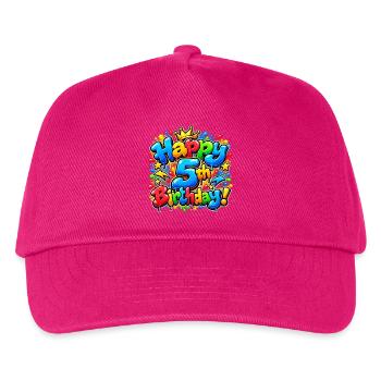 Herzlichen Glückwunsch zum 5. Geburtstag Graffiti: Epische Straßenparty! - Kinder Basecap - Fuchsia - Vorne