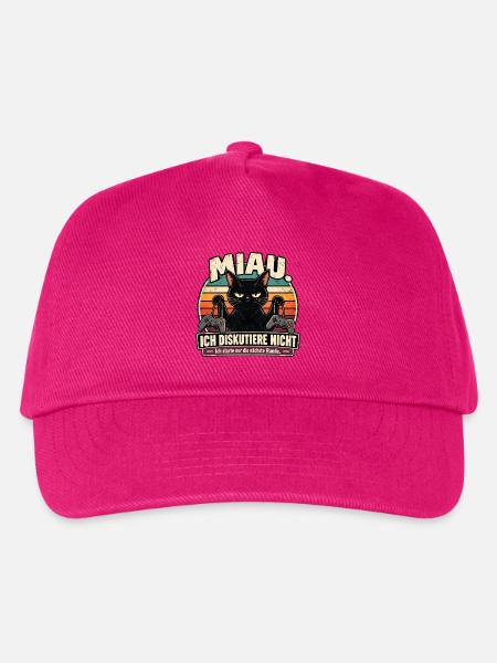 Lutige Katze für Gamer und Katzenfreunde - Kinder Basecap - Fuchsia