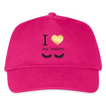 Lange Wimpern Mascara - Kinder Basecap - Fuchsia - Vorne