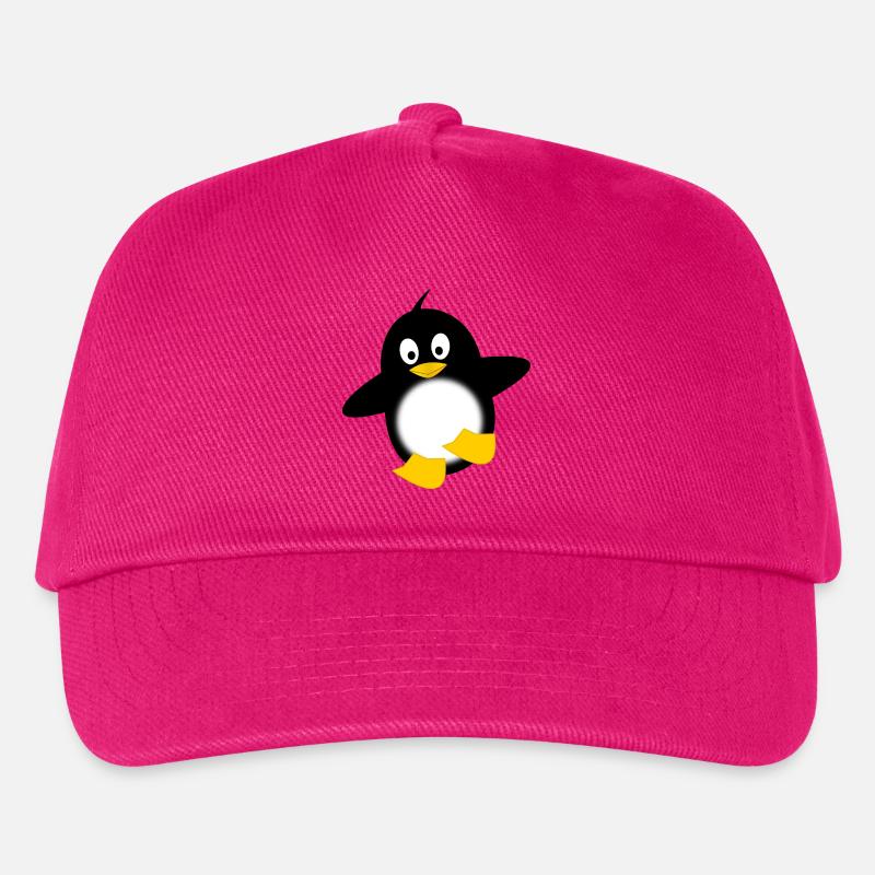 Pinguin Leuchtbauch Cartoon - Kinder Basecap - Fuchsia