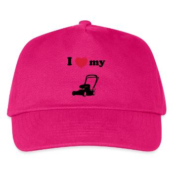 Lawn mower lawn mow green lawn grass gift - Kids’ Baseball Cap - fuchsia - Front