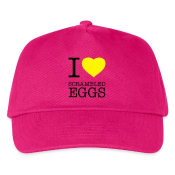 I LOVE SCRAMBLED EGGS Rührei - Kids’ Baseball Cap - fuchsia - Front
