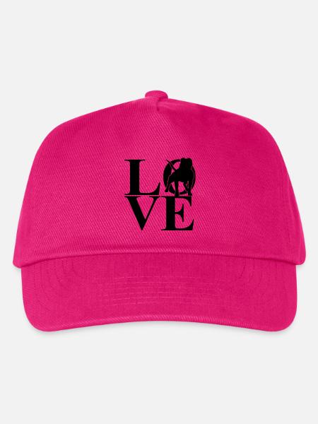 American Bulldog Love Hundemotiv - Kinder Basecap - Fuchsia