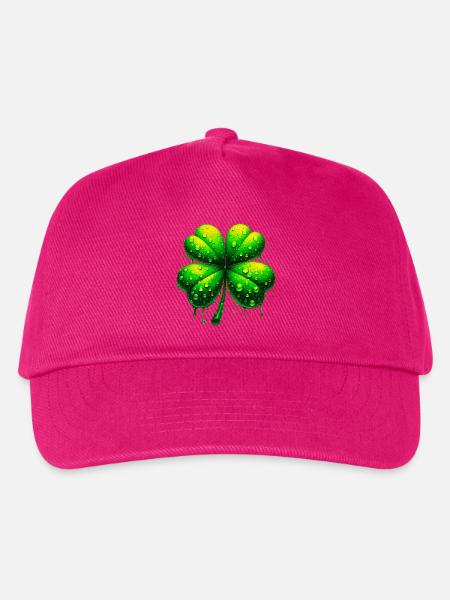 Vierblättriges Kleeblatt - Kinder Basecap - Fuchsia