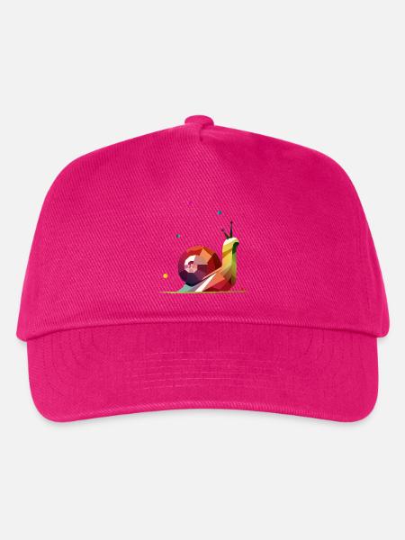 farbenfrohe Schnecke im geometrischen Design - Kinder Basecap - Fuchsia