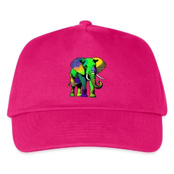 Elefant - Kinder Basecap - Fuchsia - Vorne