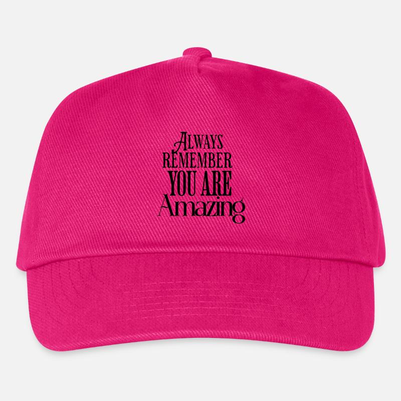 Denken Sie immer daran, dass Sie ein erstaunliches Textmuster sind - Kinder Basecap - Fuchsia