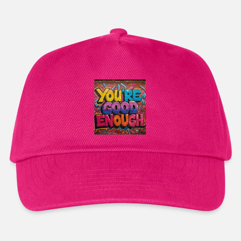 Inspirierende Graffiti-Textkunst - Kinder Basecap - Fuchsia