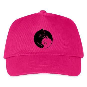 Ying Yang Cats - Kinder Basecap - Fuchsia - Vorne