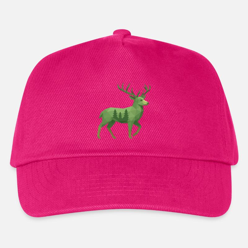Geometrischer Hirsch - Kinder Basecap - Fuchsia