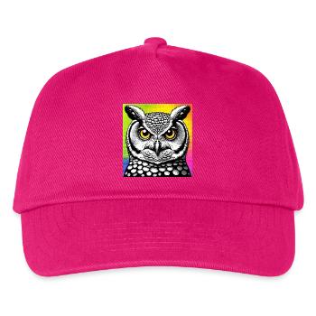 Eule - Kinder Basecap - Fuchsia - Vorne