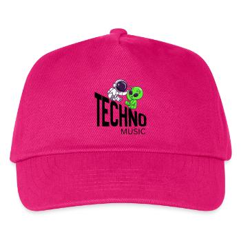 Cosmic Buddy: Astronaut & Alien - Kids’ Baseball Cap - fuchsia - Front
