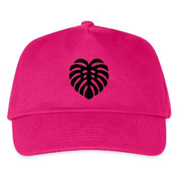 tropisches Blatt - Kinder Basecap - Fuchsia - Vorne