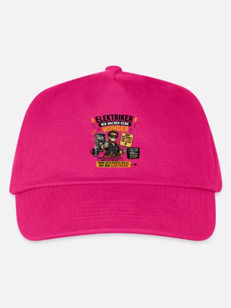 Elektriker Turbo Motiv - Kinder Basecap - Fuchsia
