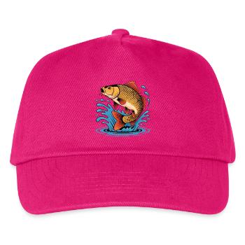 Karpfen Angeln - Kinder Basecap - Fuchsia - Vorne
