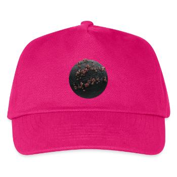 Steinkugel mit pinken Rosen - Kinder Basecap - Fuchsia - Vorne
