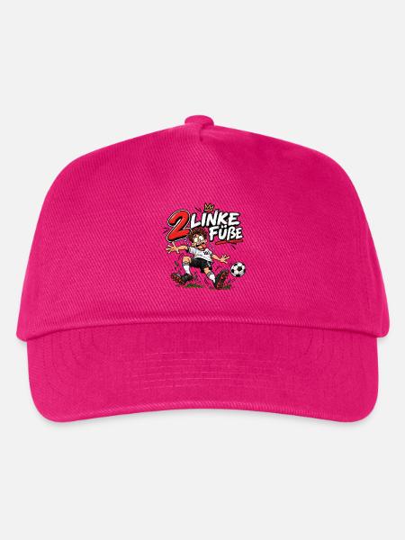 2 Linke Füße – Fußball Chaos - Kinder Basecap - Fuchsia