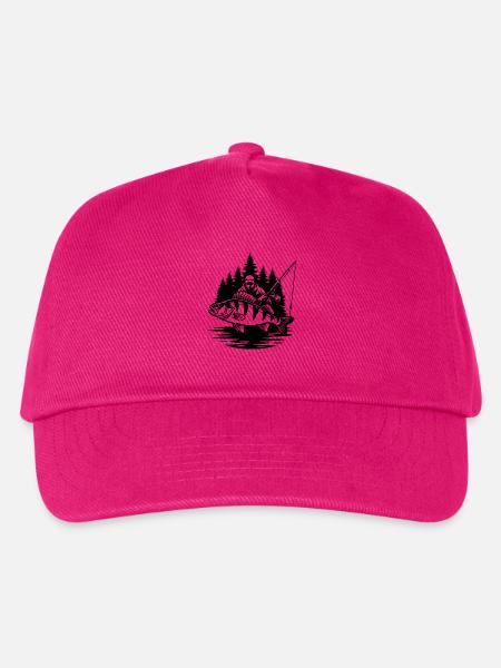 Fischer und sein Barsch - Kinder Basecap - Fuchsia