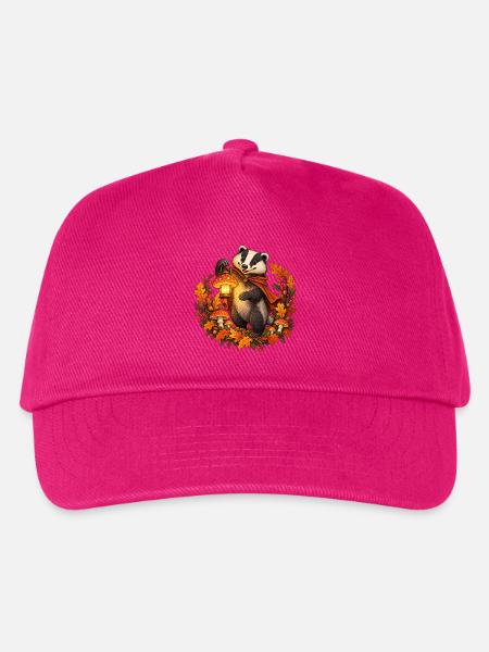 Dachs mit leuchtender Pilzlaterne - Kinder Basecap - Fuchsia