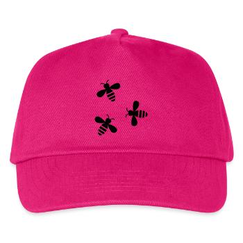 Bienen - Kinder Basecap - Fuchsia - Vorne
