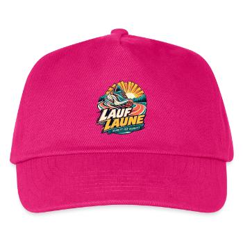 Lauf Laune – Schritt für Schritt - Kinder Basecap - Fuchsia - Vorne