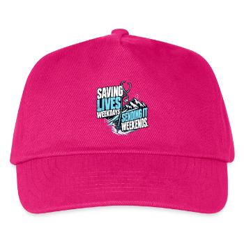 Ski Krankenschwester - Kinder Basecap - Fuchsia - Vorne